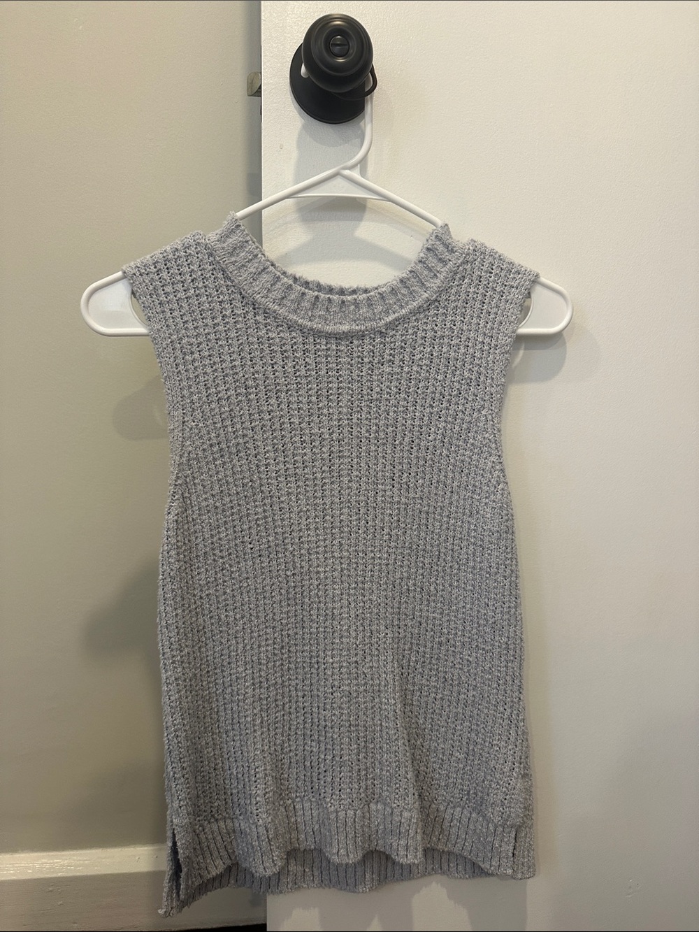 Baby blue Rib Knit Sweater Tank
